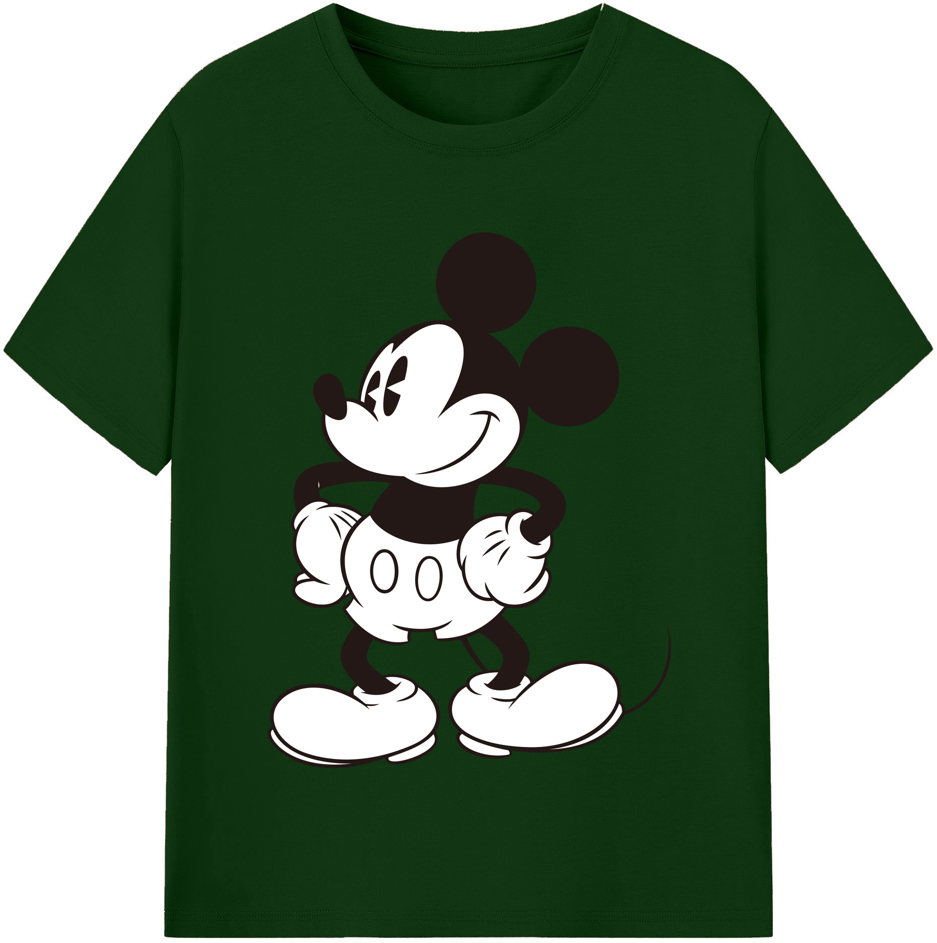 （画像用） ミッキーマウス Mickey Mouse 綿100％半袖Tシャツ（フロントプリント）